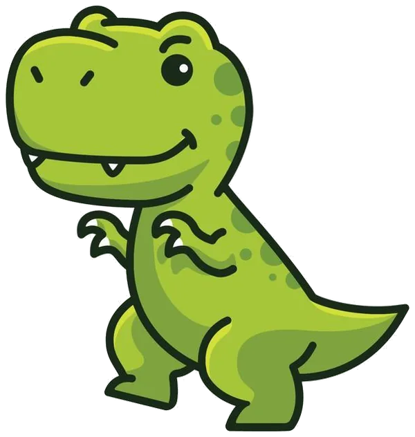 Mascote de dinossauro do convite interativo